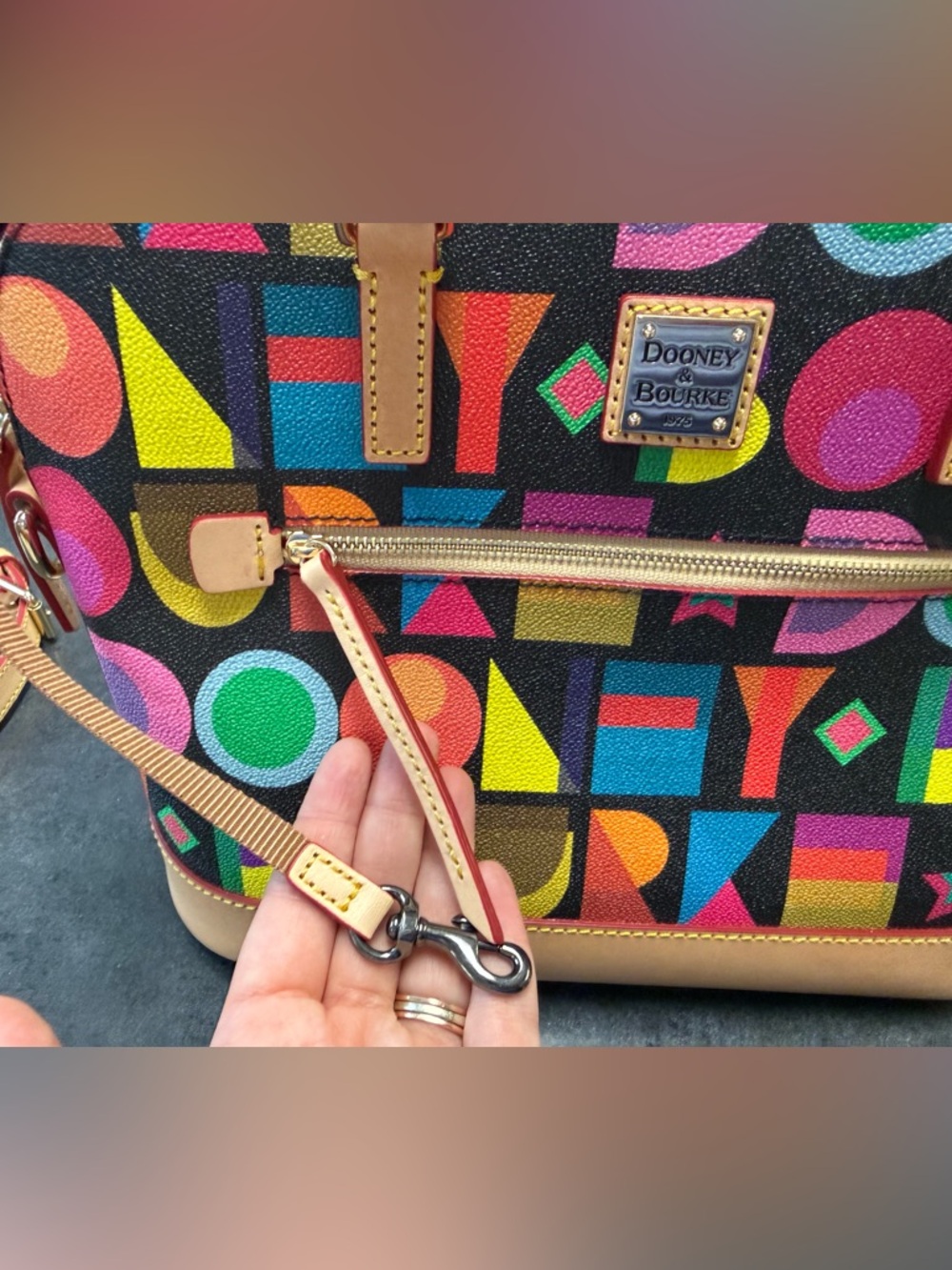 Dooney and Bourke Art Deco Zip Zip Satchel - Picture 2 of 14